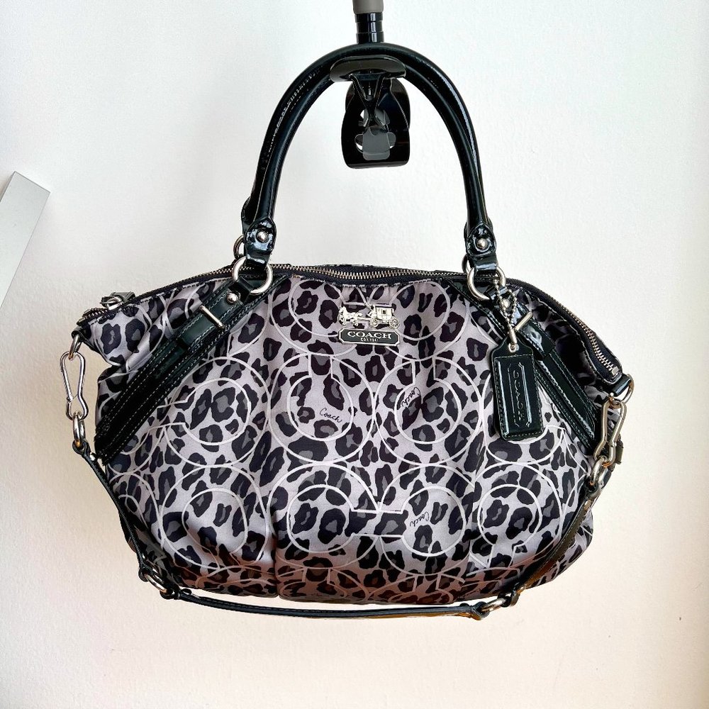 COACH handbag, leopard print